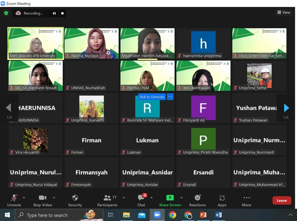 Dokumentasi webinar lingkungan